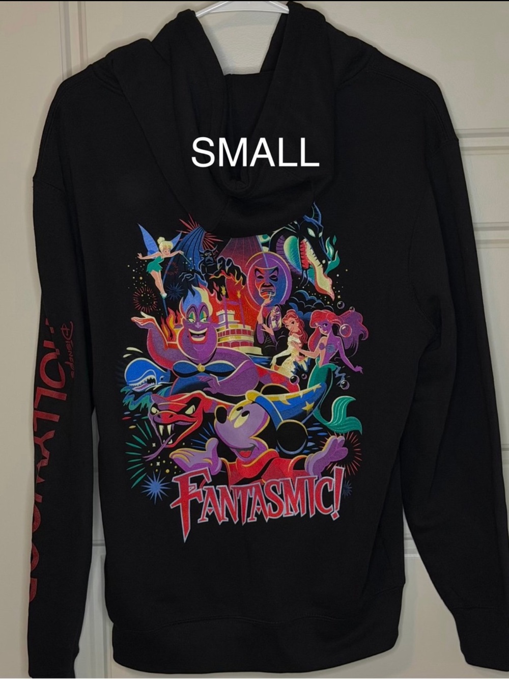 Disney Fantasmic! Hollywood Studios Glow in Dark Hoodie (S) Small WDW NWT